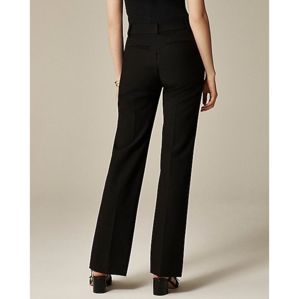 J. Crew Wide-Leg Trouser in Four-Season Stretch Black Size 8 Petite NWT